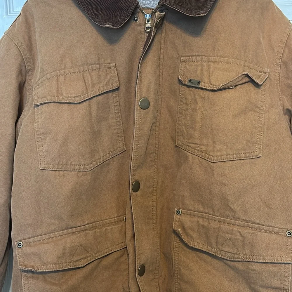 Wrangler Men's Tan Sherpa Lined Barn jacket - Picture 4 of 7